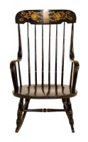 Black Stenciled Rocker Chair