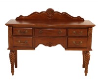 Medium Cherry Colored Wooden Sideboard