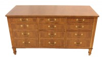 Wooden Inlaid Filing Credenza