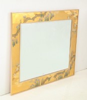 Labarge Chinoiserie Hand-Painted Églomisé Mirror