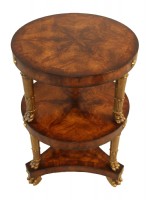 Round Marquetry Pedestal Table