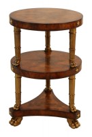 Round Marquetry Pedestal Table