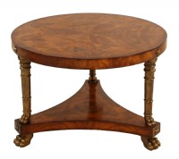 Round Marquetry Cocktail Table