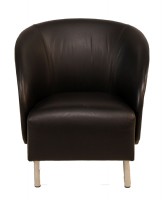 Croft Black Leather Lounge Chair