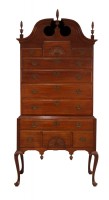 Antique Mahogany Barrel Top Chest