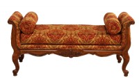 Upholstered Rolled Arm Bench