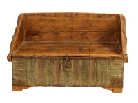Antique Carved Wooden Bench