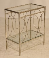 Silver Finished Metal Framed End Tables