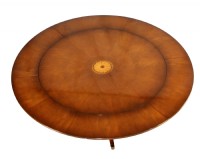 Mahogany Inlaid Circular Dining Table