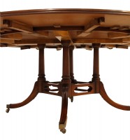 Mahogany Inlaid Circular Dining Table