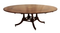 Mahogany Inlaid Circular Dining Table