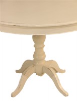 Distressed White Round pedestal table