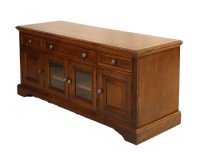 Medium Brown Wooden Media Cabinet