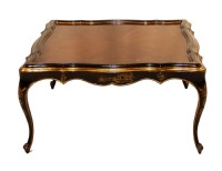 Asian Style Black Wooden Cocktail Table