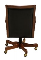 Wooden Framed Leather Desk Chair