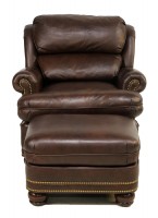 Austin Tilt Back Leather Chair & Ottoman