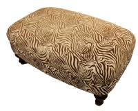 Zebra striped ottoman