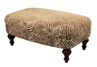 Zebra striped ottoman