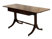 Drop Leaf Inlaid Mahogany Console Table