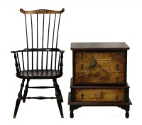 Chest of Drawers and Matching Spindleback Chair