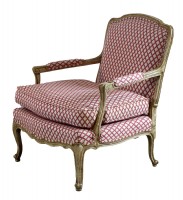 French Bergere Upholstered Chair