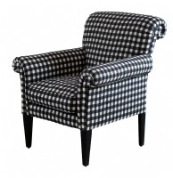 Black & White Checkered Armchair