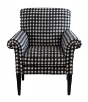 Black & White Checkered Armchair
