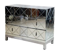 Glass Three Drawer Dresser