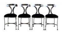 Set of 4 Stainless Steel Chairs