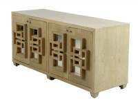 Geometric Pattern Media Cabinet