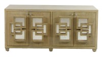 Geometric Pattern Media Cabinet