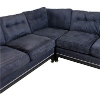 Grey Upholstered Nailhead Trim Sectional