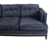 Grey Upholstered Nailhead Trim Sectional