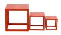 Orange Lacquer Nesting Tables