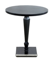 Black Wooden Pedestal Table
