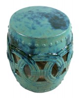 Vintage Teal Blue Ceramic Occassional Table