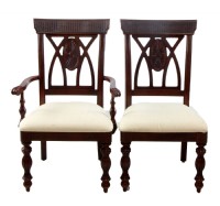 Double Tripod Pedestal Wooden Dining Room Set