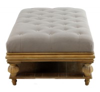 Tufted Upholstered Ottoman