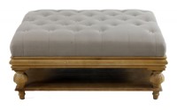 Tufted Upholstered Ottoman