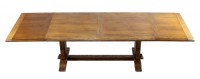 French Wooden Trestle Base Dining Set