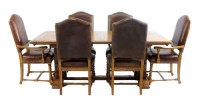 French Wooden Trestle Base Dining Set