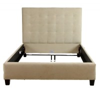 Queen Tan Ultrasuede Bedframe