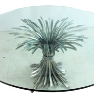 Somerset 60" round glass top dining table
