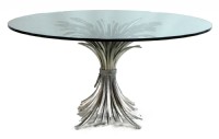 Somerset 60" round glass top dining table