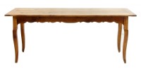 Antique Fruitwood French Farm Table Table