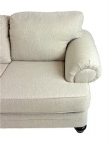Upholstered Roll Arm Three Seat Sofa