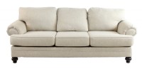 Upholstered Roll Arm Three Seat Sofa