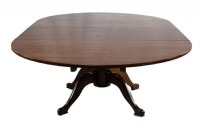 Vintage English Cherry Round Pedestal Dining Table