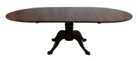 Vintage English Cherry Round Pedestal Dining Table