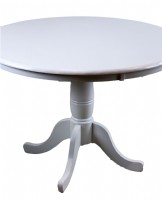 White Painted Round Pedestal Table